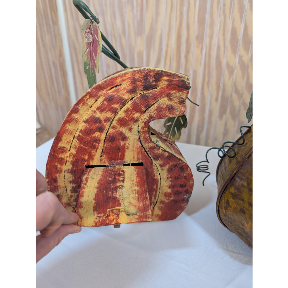 Fall Home Decor Metal Oversized Squash / Gourds - Picture 7 of 9